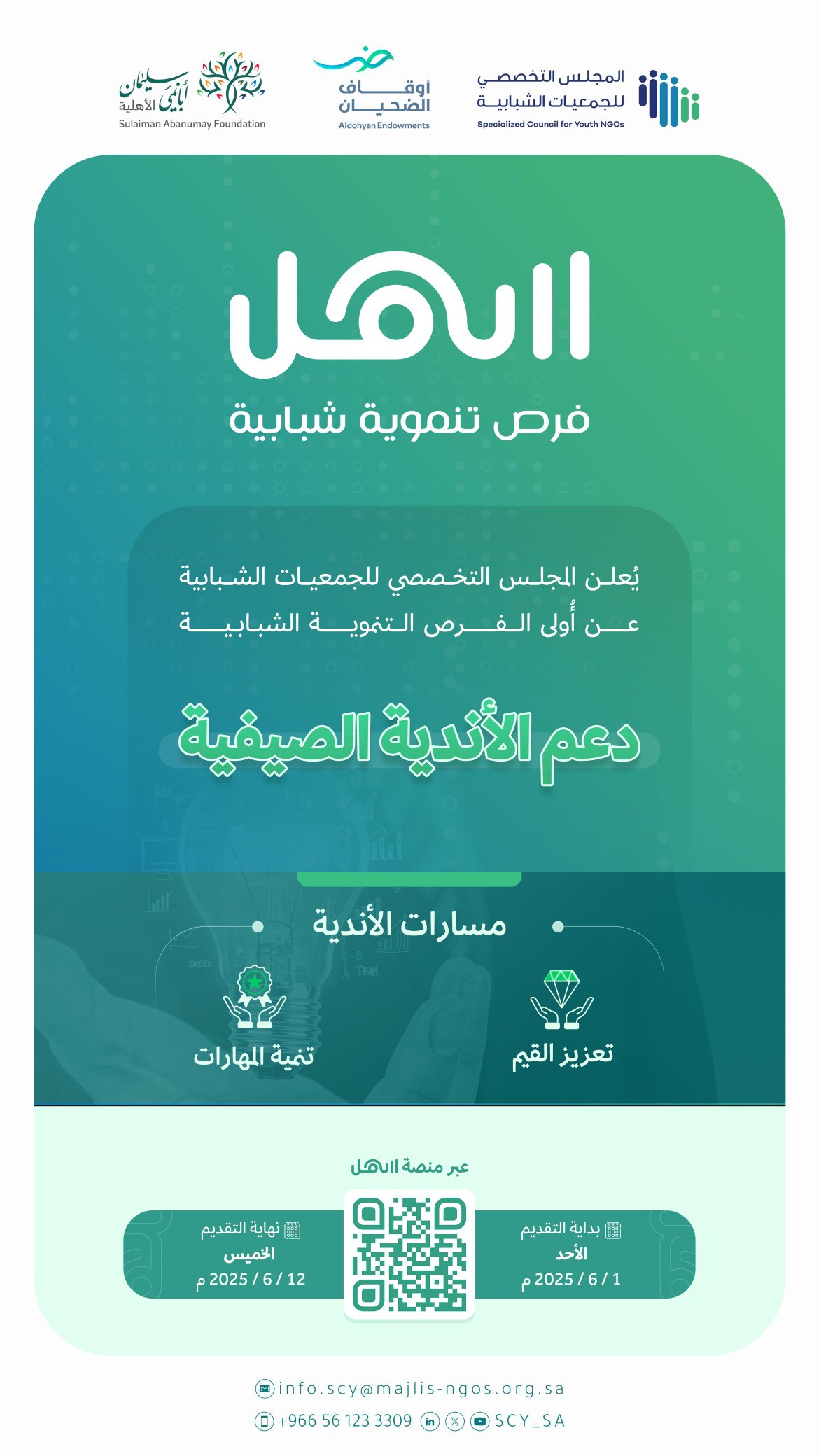 إعلان يعلن المجلس التخصصي للجمعيات الشبابية عن أولى الفرص التنموية الشبابية